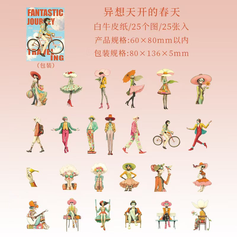 Journal sticker packs (Fantasy Characters) 25pcs/pack