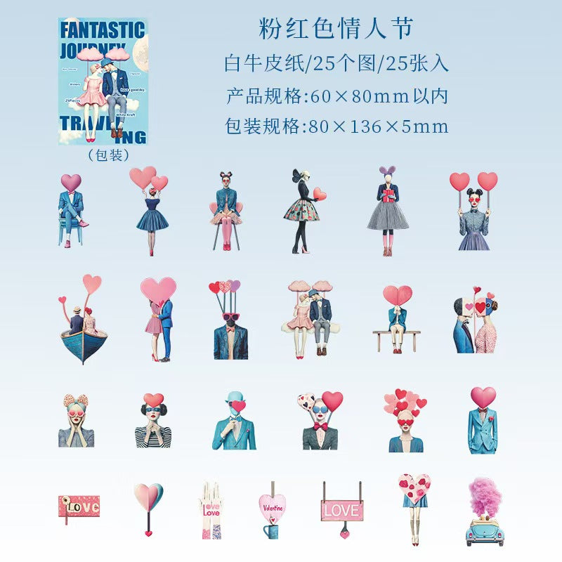Journal sticker packs (Fantasy Characters) 25pcs/pack