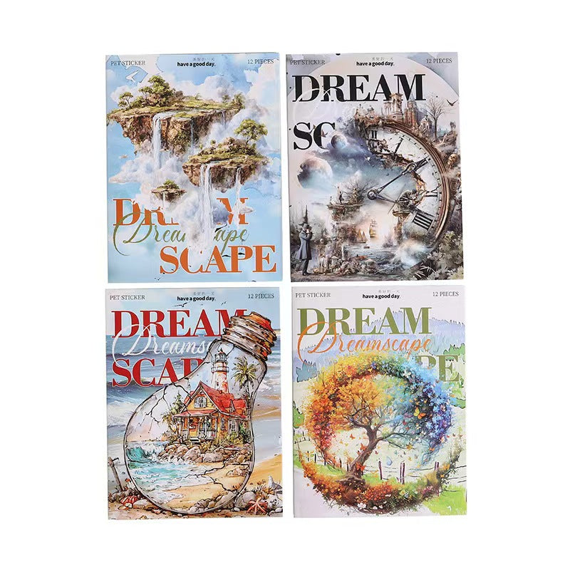 Journal landscape PET sticker packs (12pcs/pack)