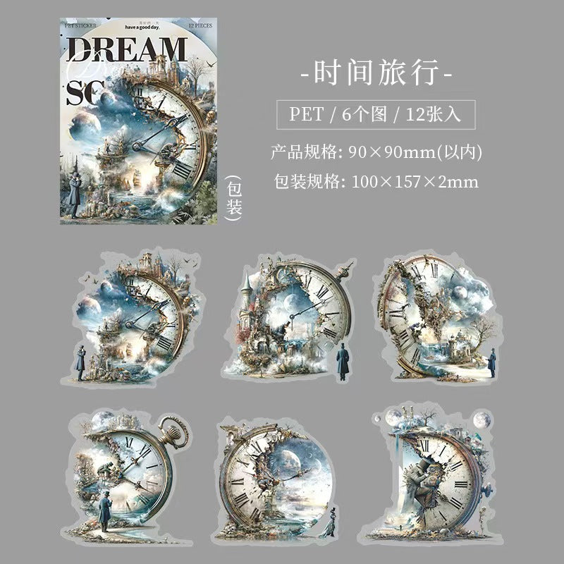 Journal landscape PET sticker packs (12pcs/pack)