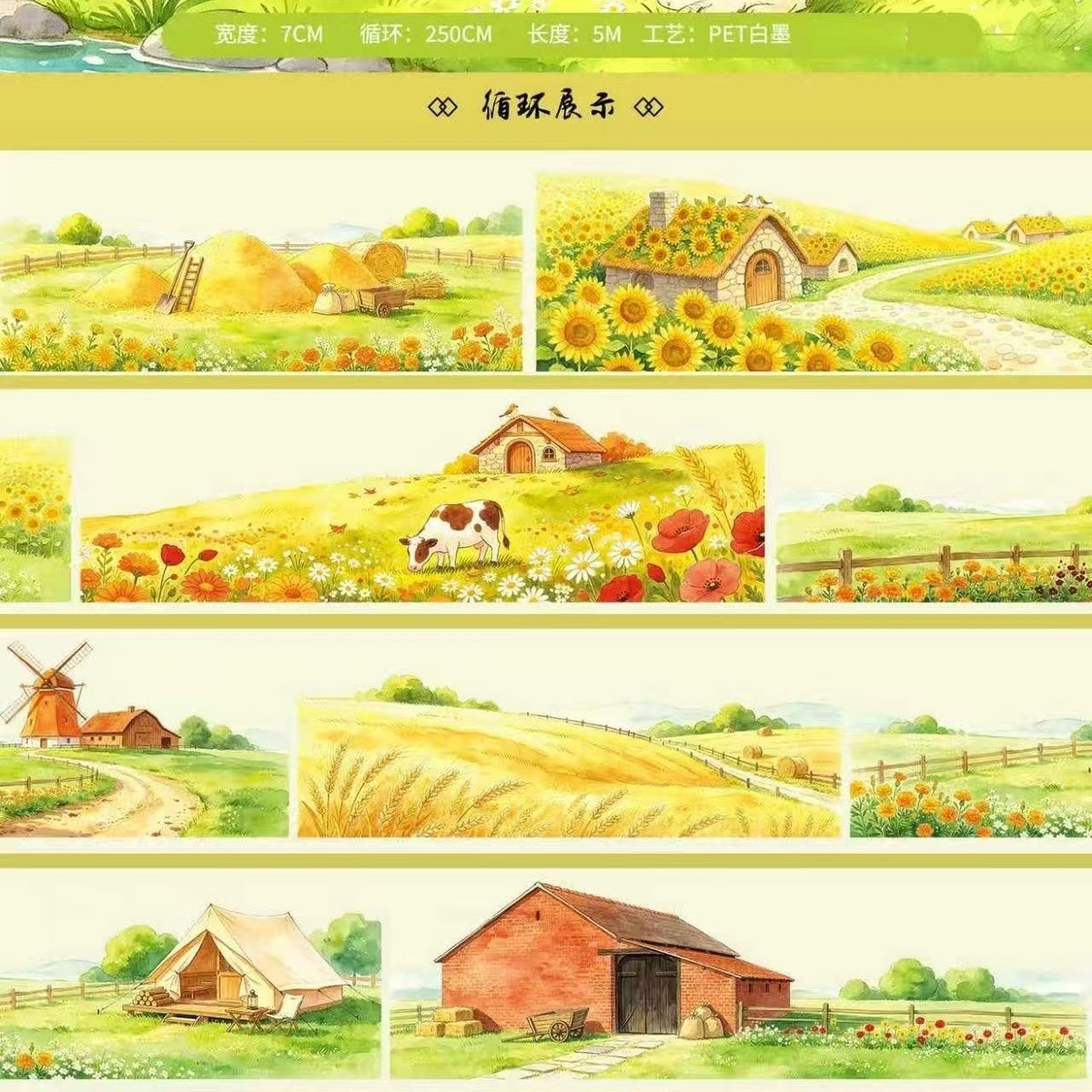 Journal landscape PET tape (5m/roll)