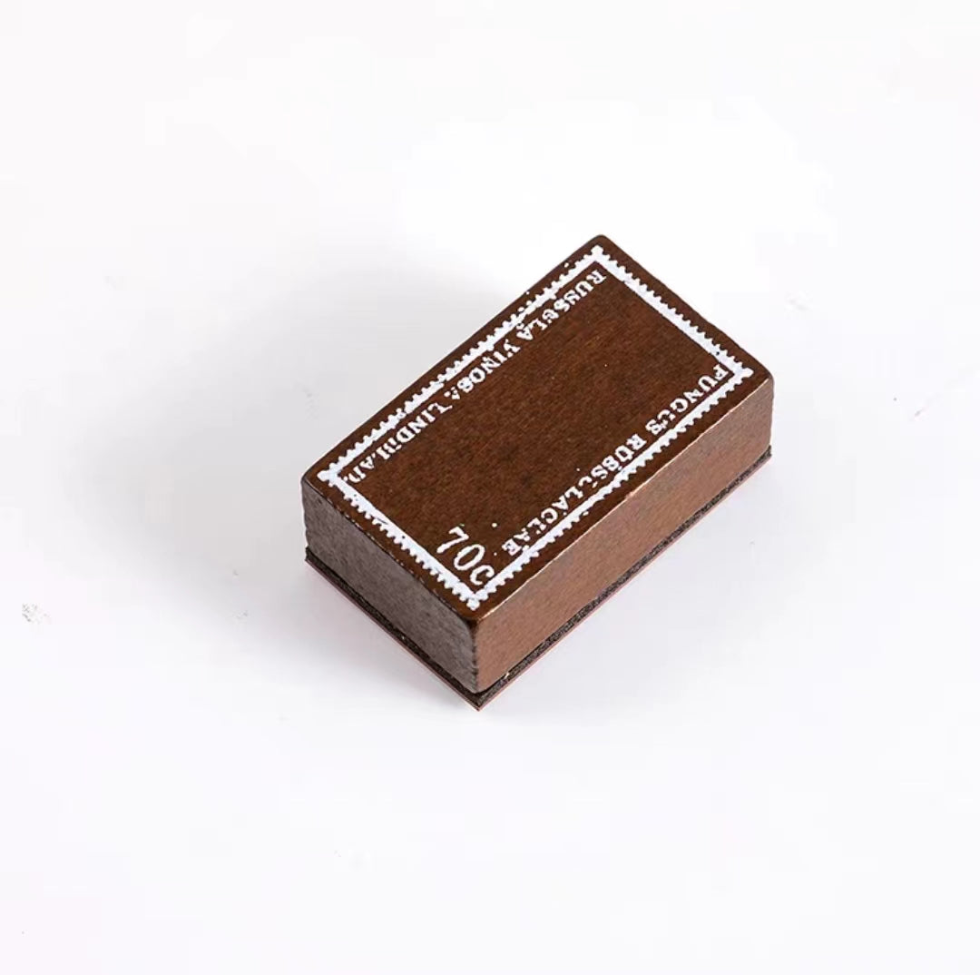 Retro træstempel