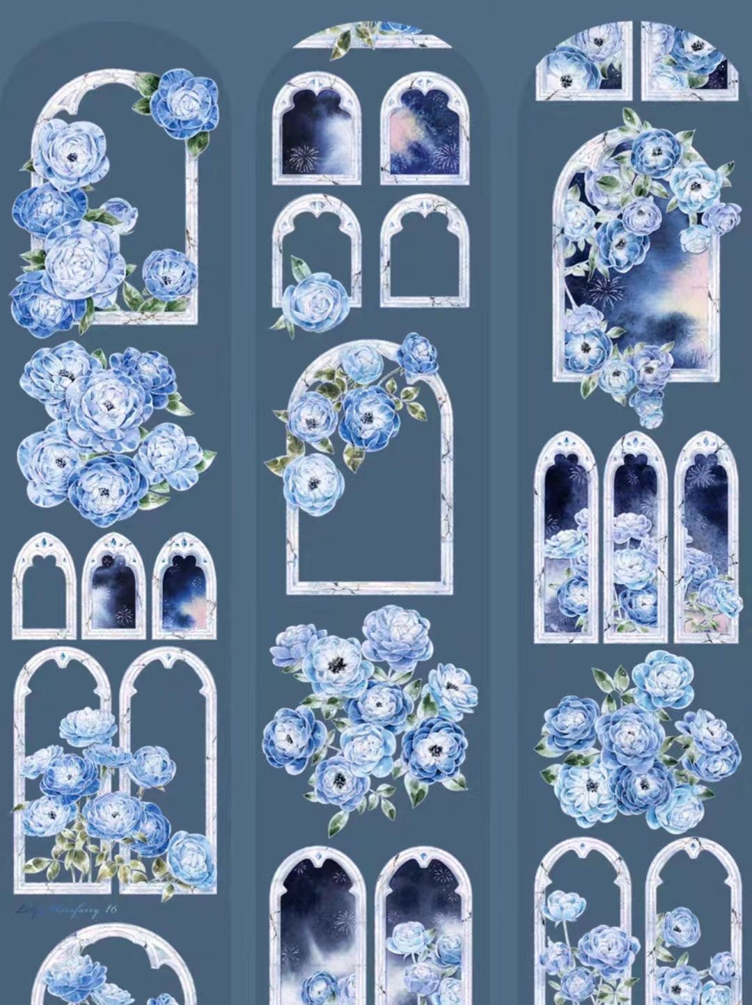 Journal flower PET tapes (10m/roll)