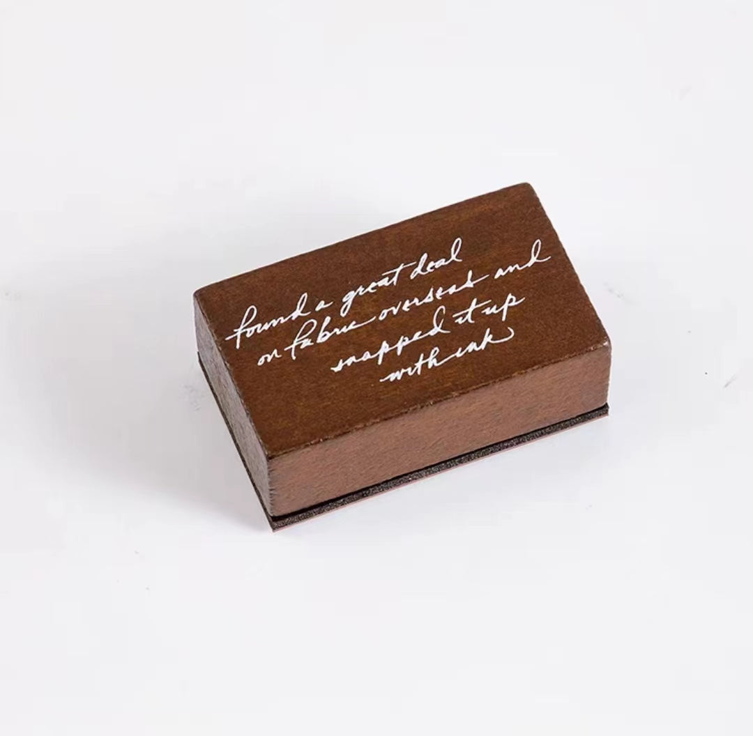 Retro træstempel