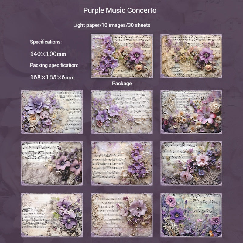 Journal Paper Pack (Flower Melody Theme)