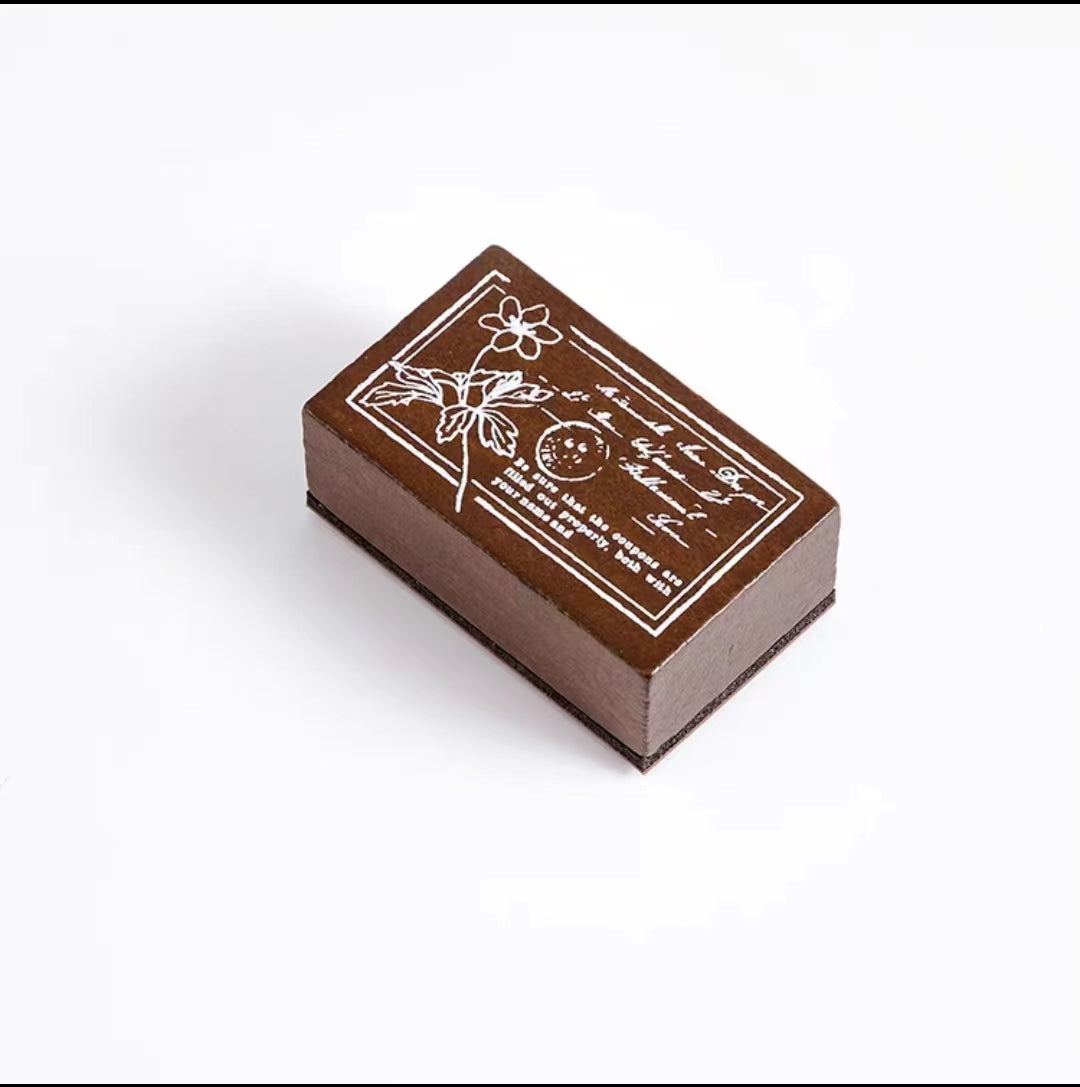 Retro træstempel