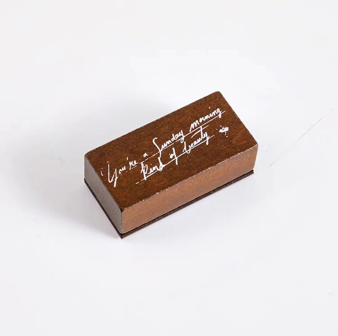 Retro træstempel