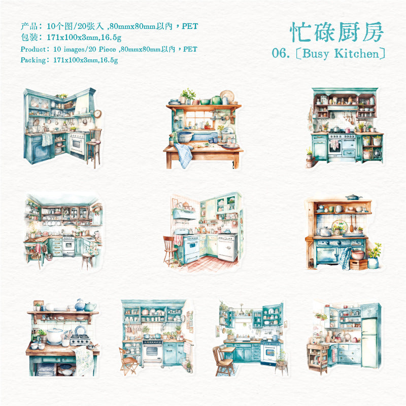 Journal sticker packs (Daily life at home)