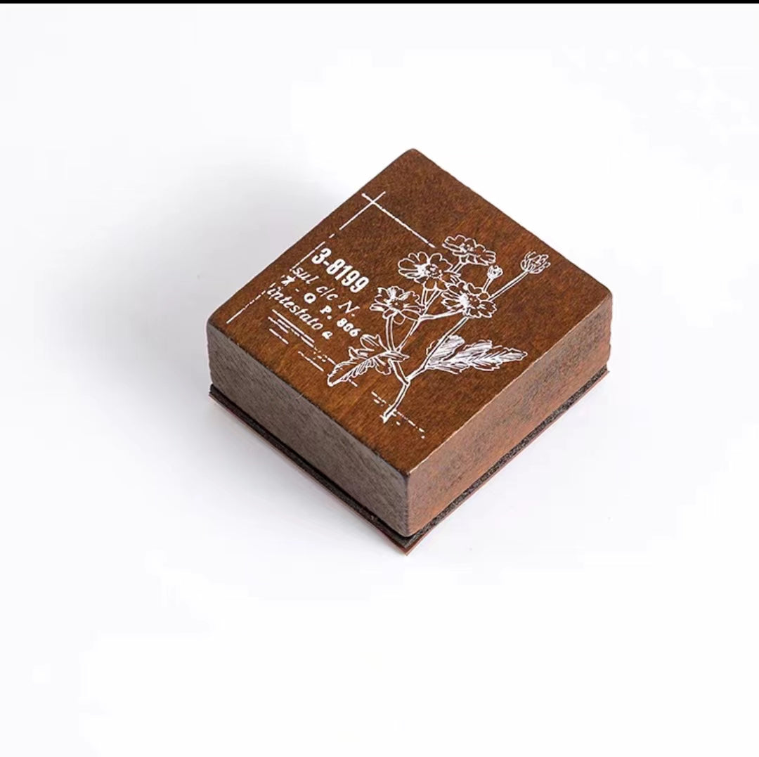 Retro træstempel