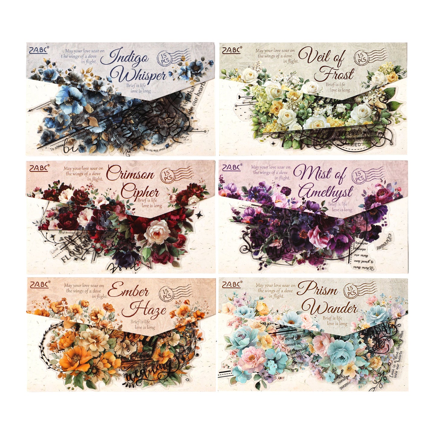 Journal PET sticker pack (15 pcs/pack)