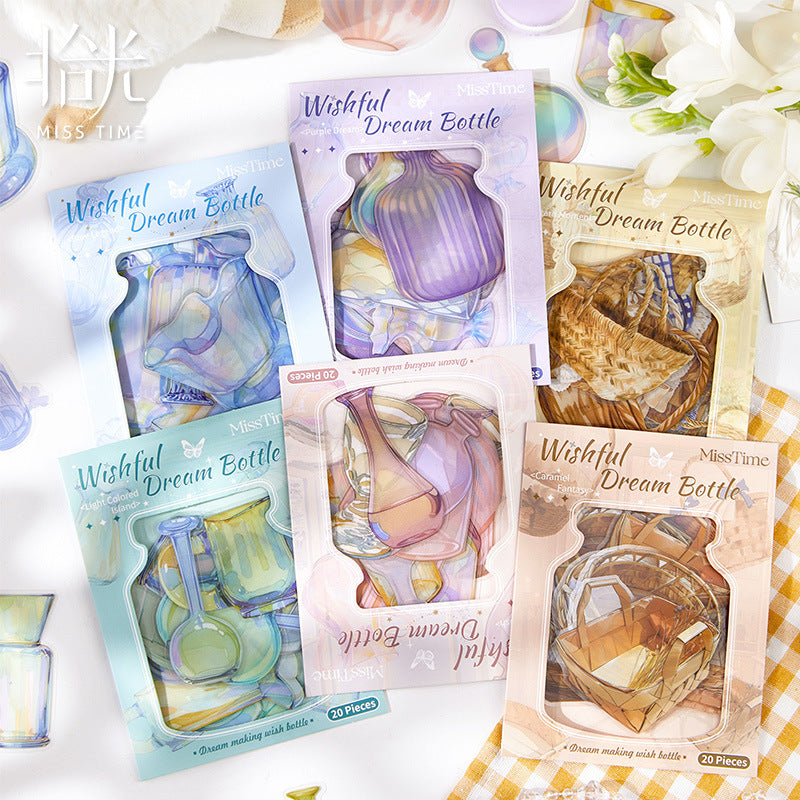 Packs de pegatinas de mascotas para diario (Wishful Dream Bottle)