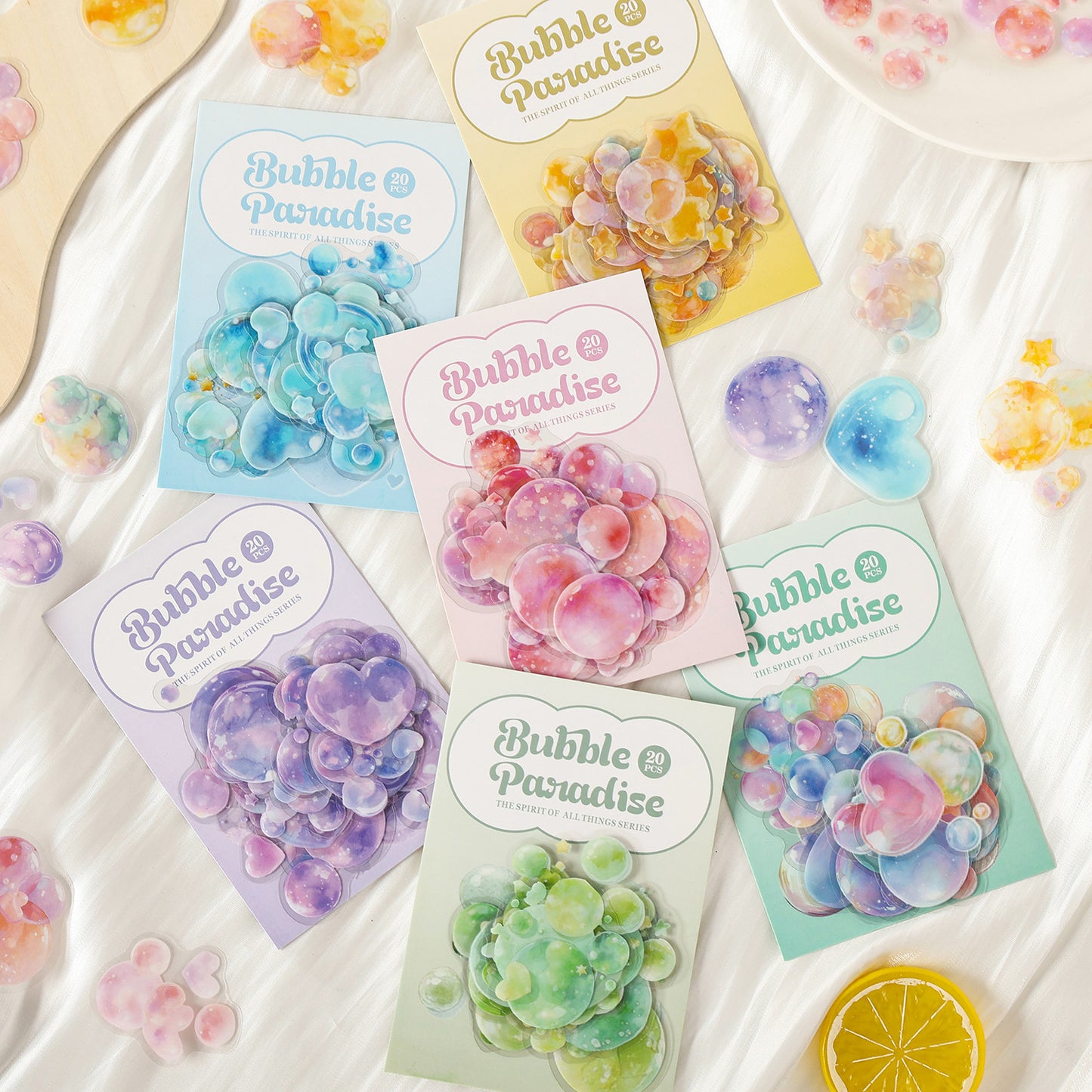 Journal PET sticker packs (Bubbles)