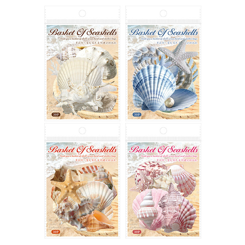 Journal hard card sticker packs (Shell Theme) 30pcs/pack