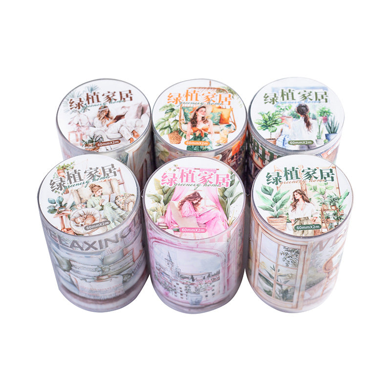 Journal PET tape (Green Home) 60mm*5m/roll