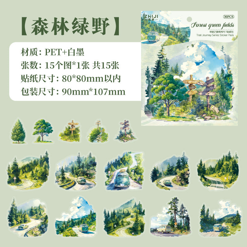 Journal sticker packs (Mountain theme)