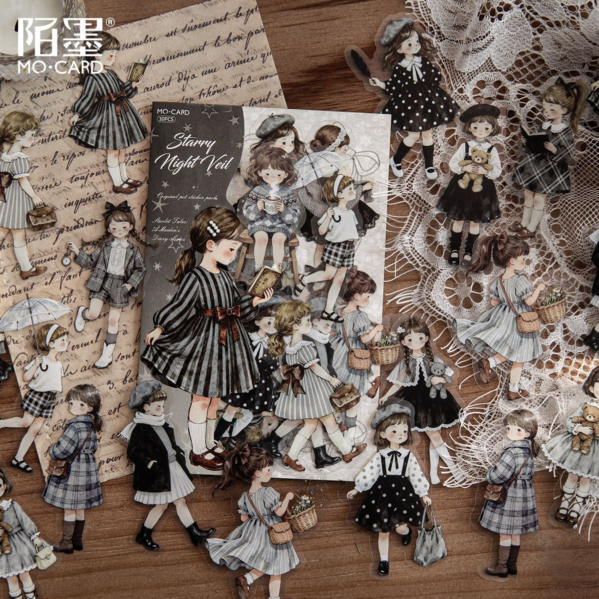 Journal PET sticker packs (Lovely girl) 30pcs/pack