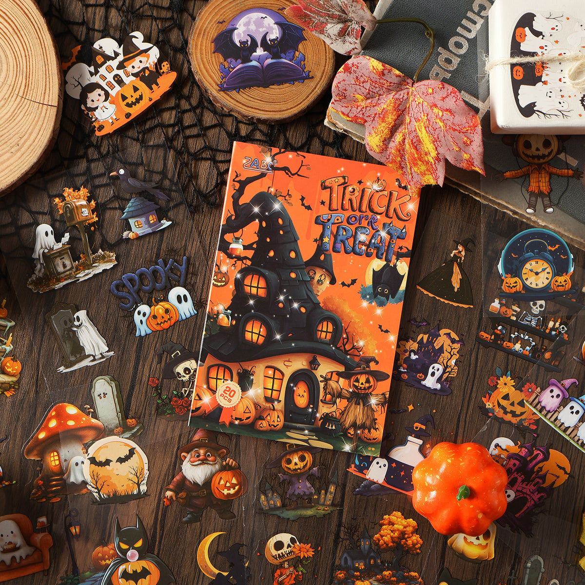 Libro de pegatinas para diario (Halloween) 20 hojas/libro