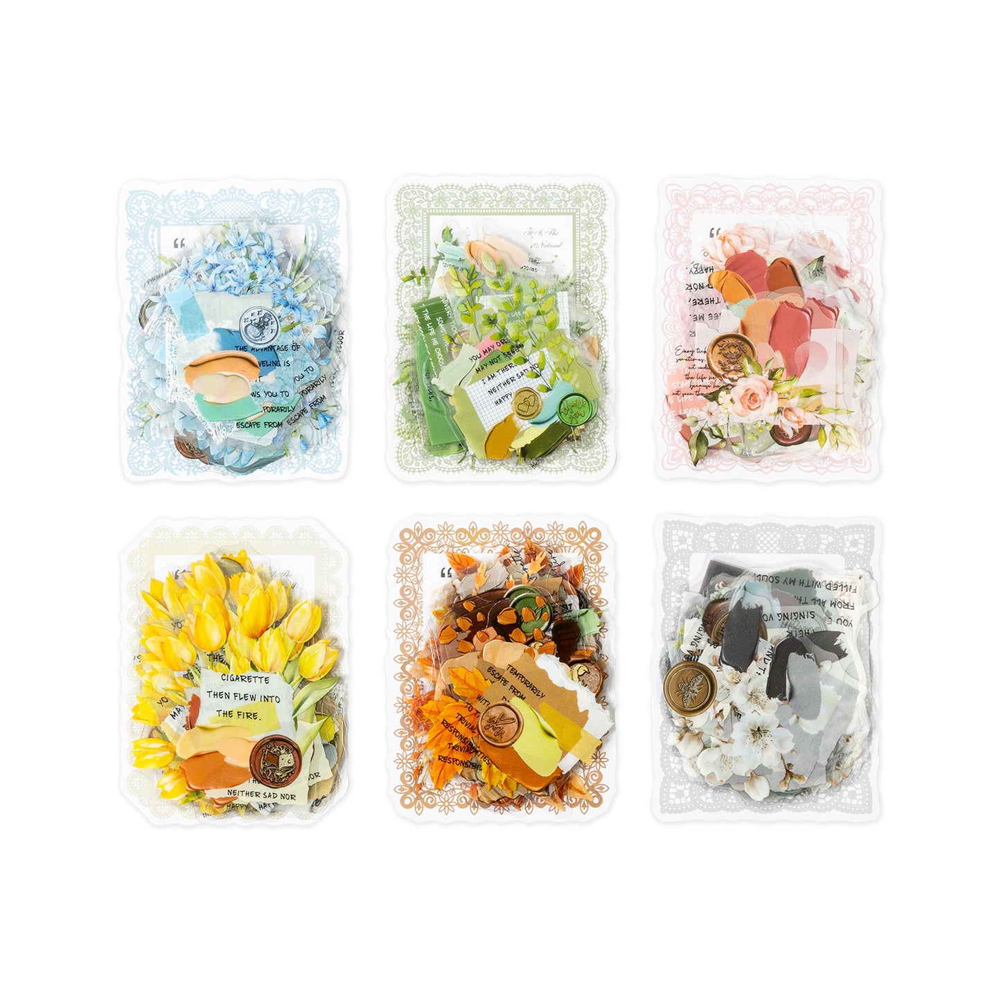 Journal sticker packs (Watercolor flowers)