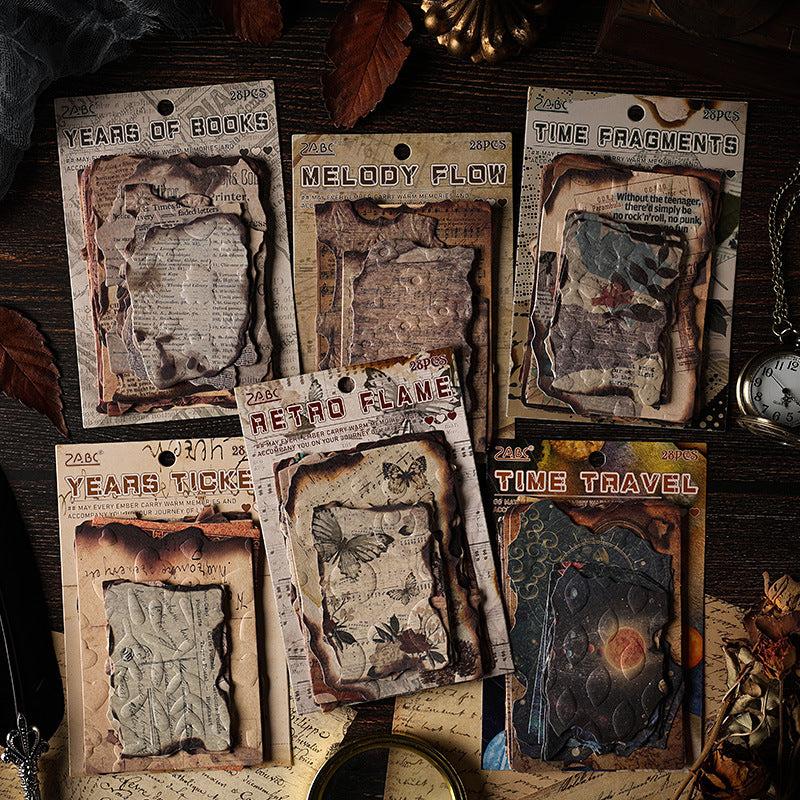Journal retro paper packs (Embers Series)