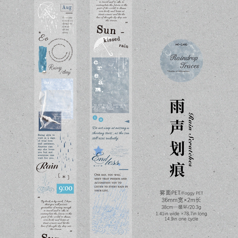 Cinta PET decorativa (36mm*2m/rollo)