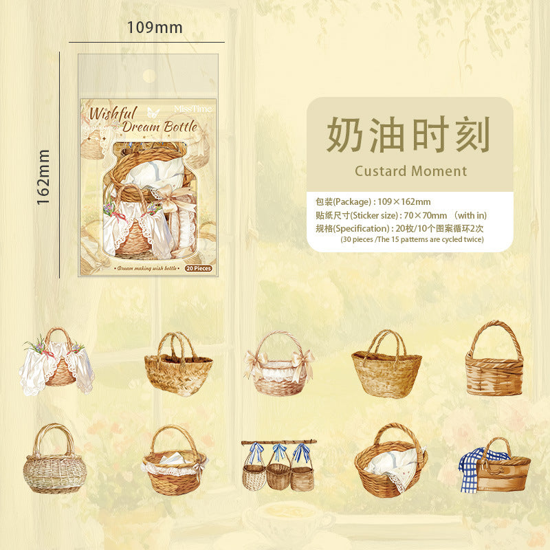 Packs de pegatinas de mascotas para diario (Wishful Dream Bottle)