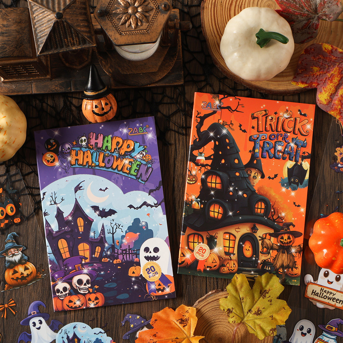 Libro de pegatinas para diario (Halloween) 20 hojas/libro