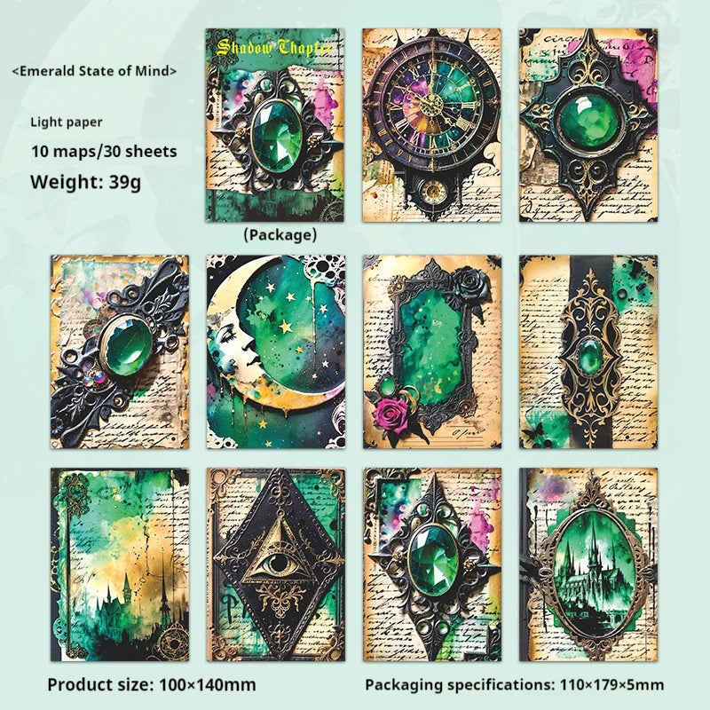 Paquetes de papel de diario (serie de piedras preciosas góticas)