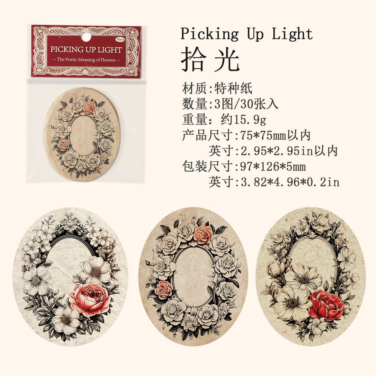 Journal paper packs (Floral border)