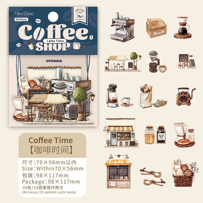 Journal sticker packs (Coffee)