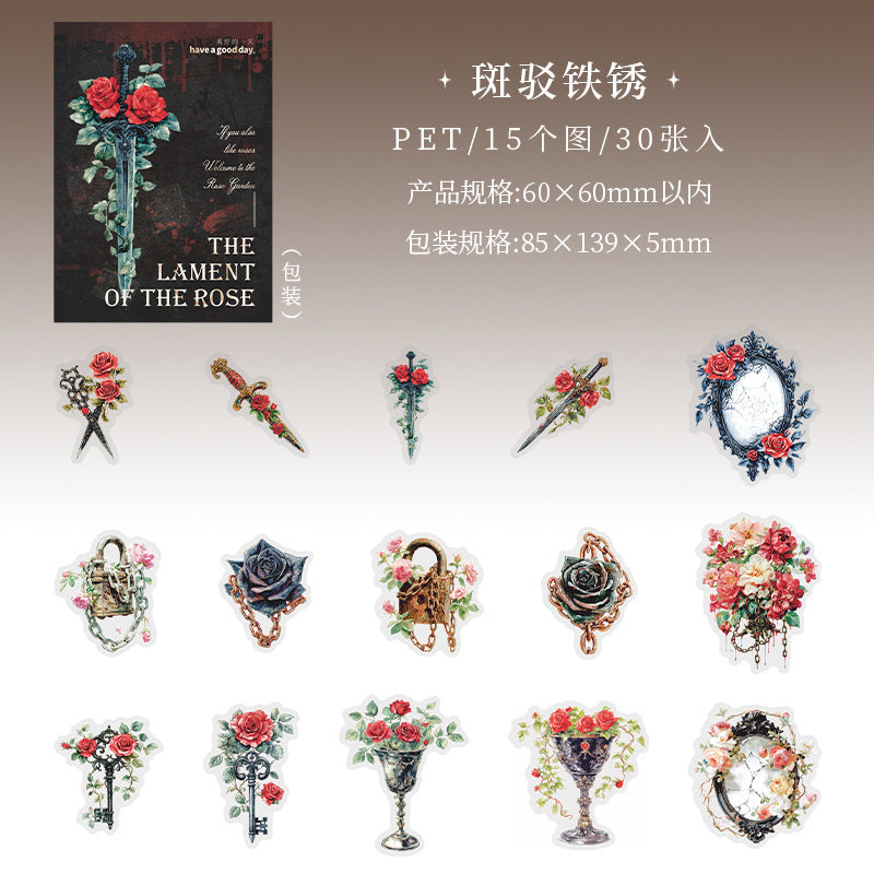 Journal sticker packs (Dark Gothic Series) 30 pcs/pack