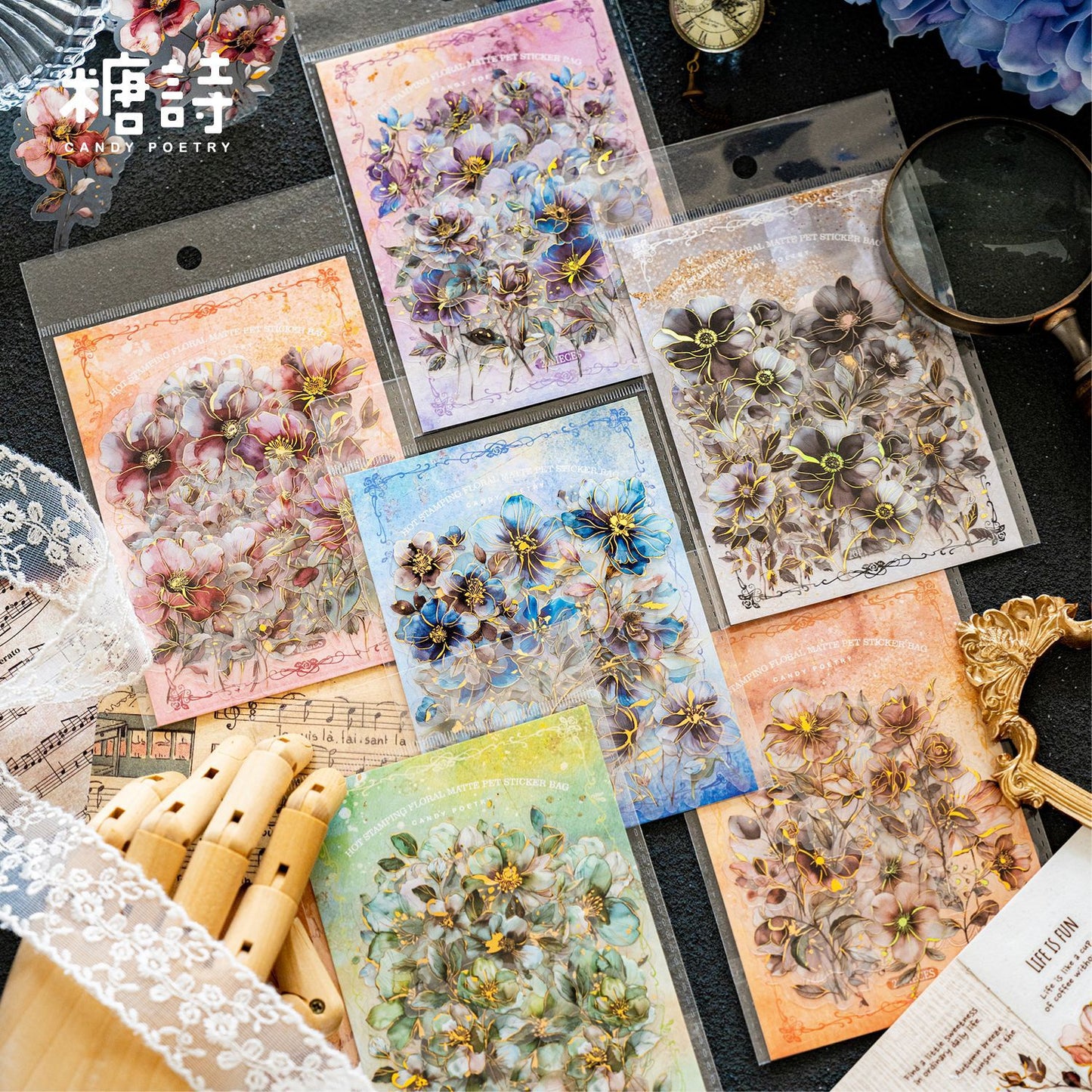 Journal PET sticker packs (Flower)