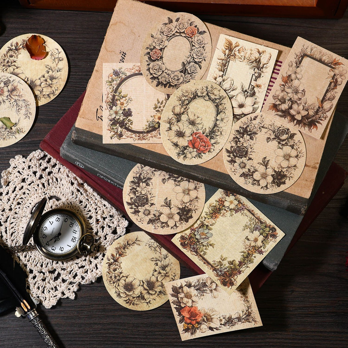Journal paper packs (Floral border)