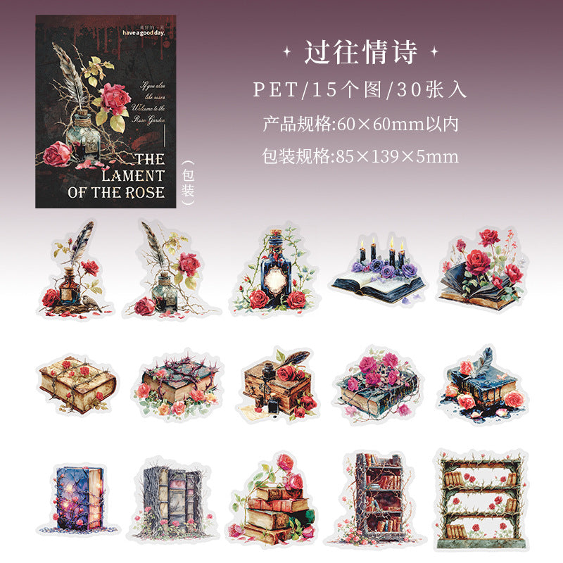 Journal sticker packs (Dark Gothic Series) 30 pcs/pack