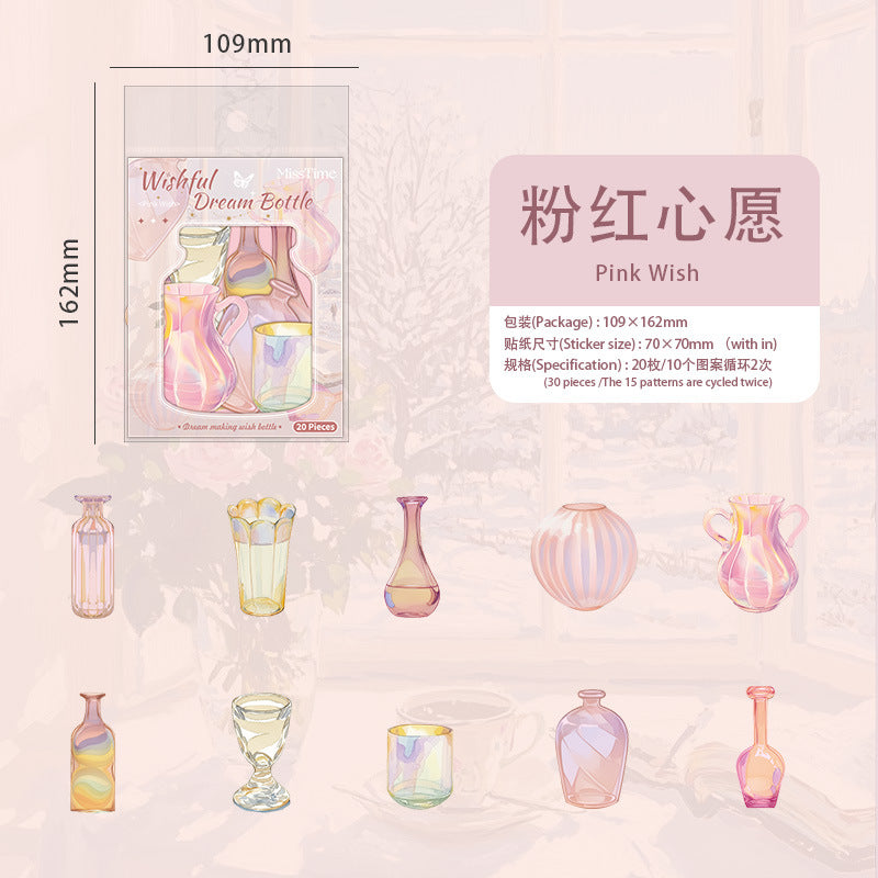 Packs de pegatinas de mascotas para diario (Wishful Dream Bottle)