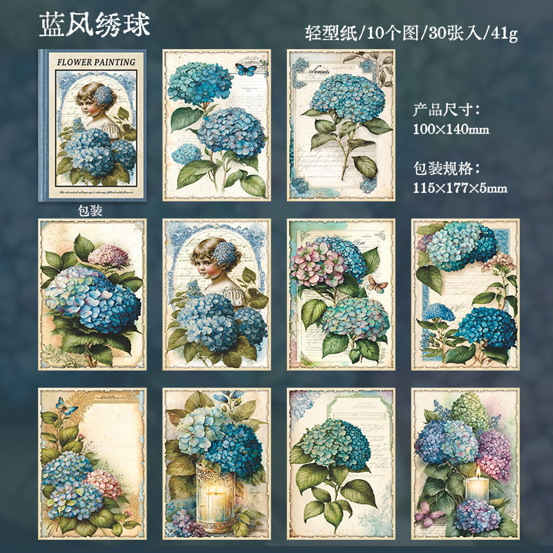 Journal paper packs (Flower) 30 sheets/pack