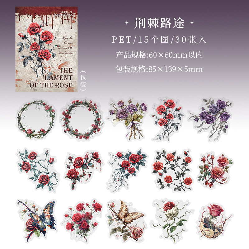 Journal sticker packs (Dark Gothic Series) 30 pcs/pack