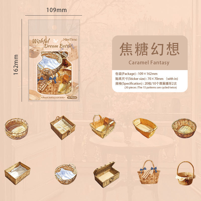 Packs de pegatinas de mascotas para diario (Wishful Dream Bottle)