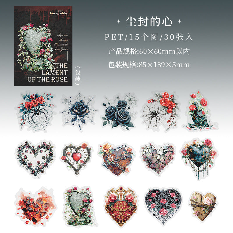 Journal sticker packs (Dark Gothic Series) 30 pcs/pack