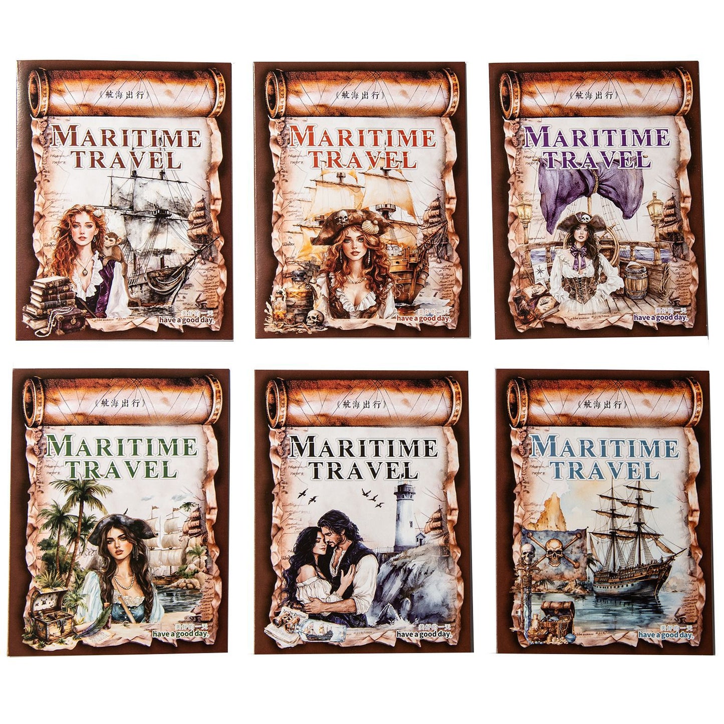 Journal PET sticker packs (Sailing Travel Series)