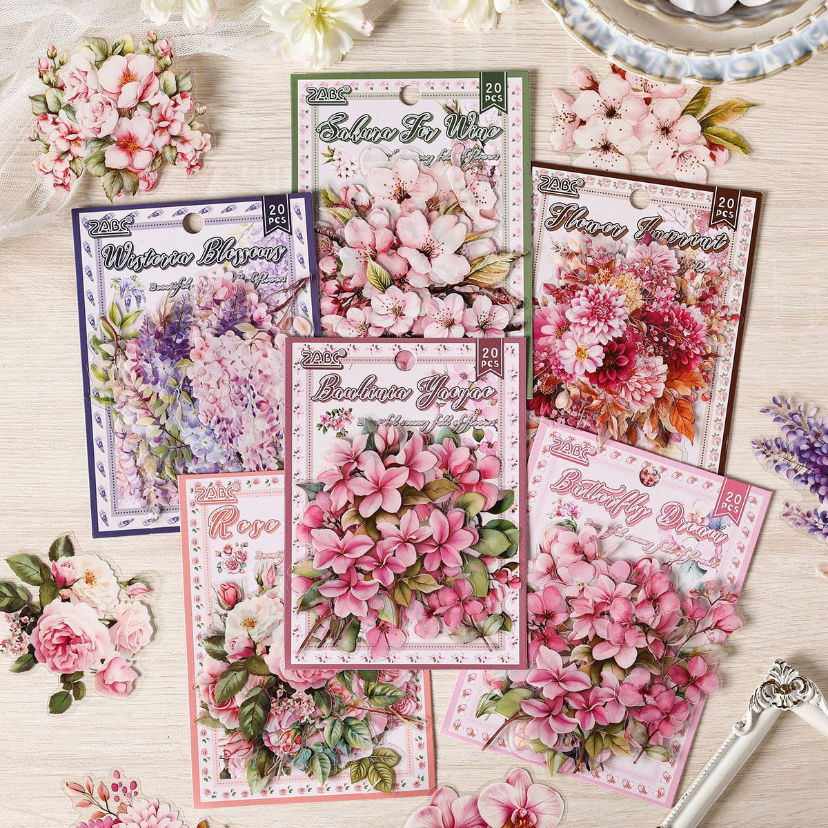 Journal PET sticker packs (Flower)