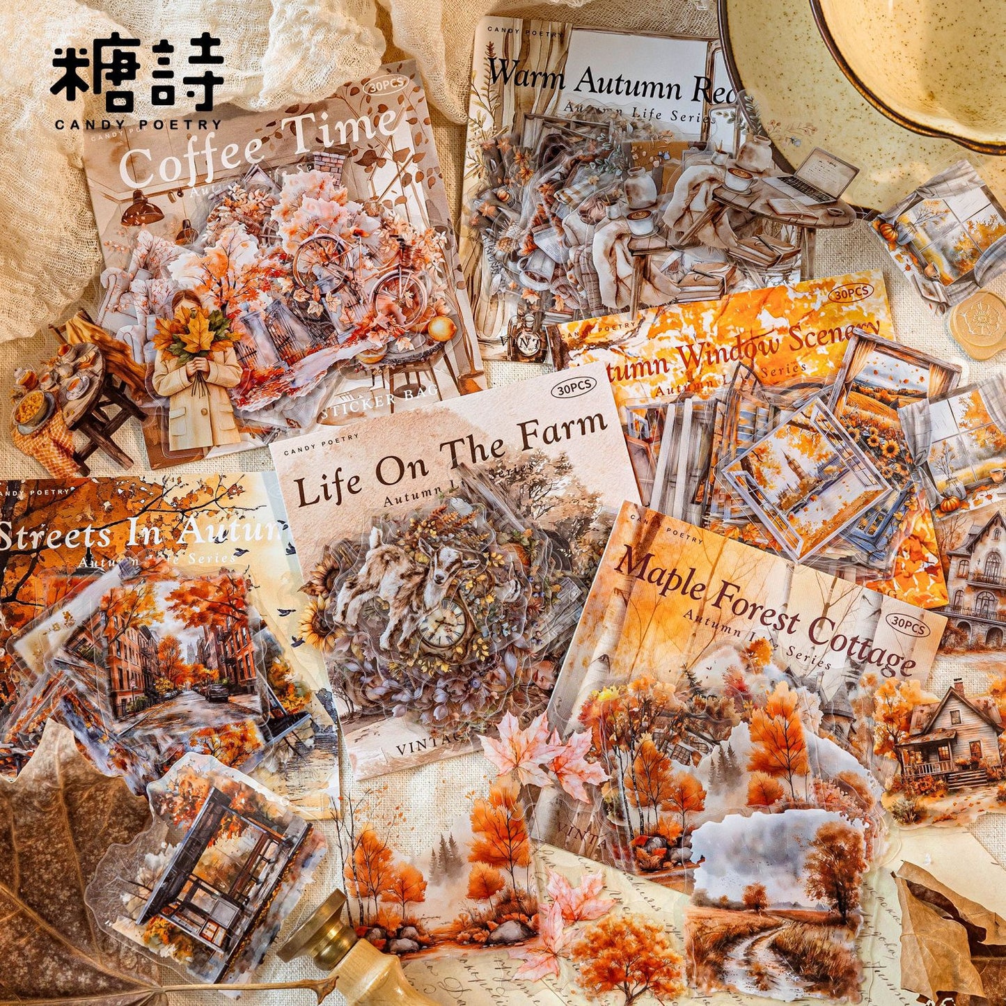Journal PET sticker packs (Autumn)