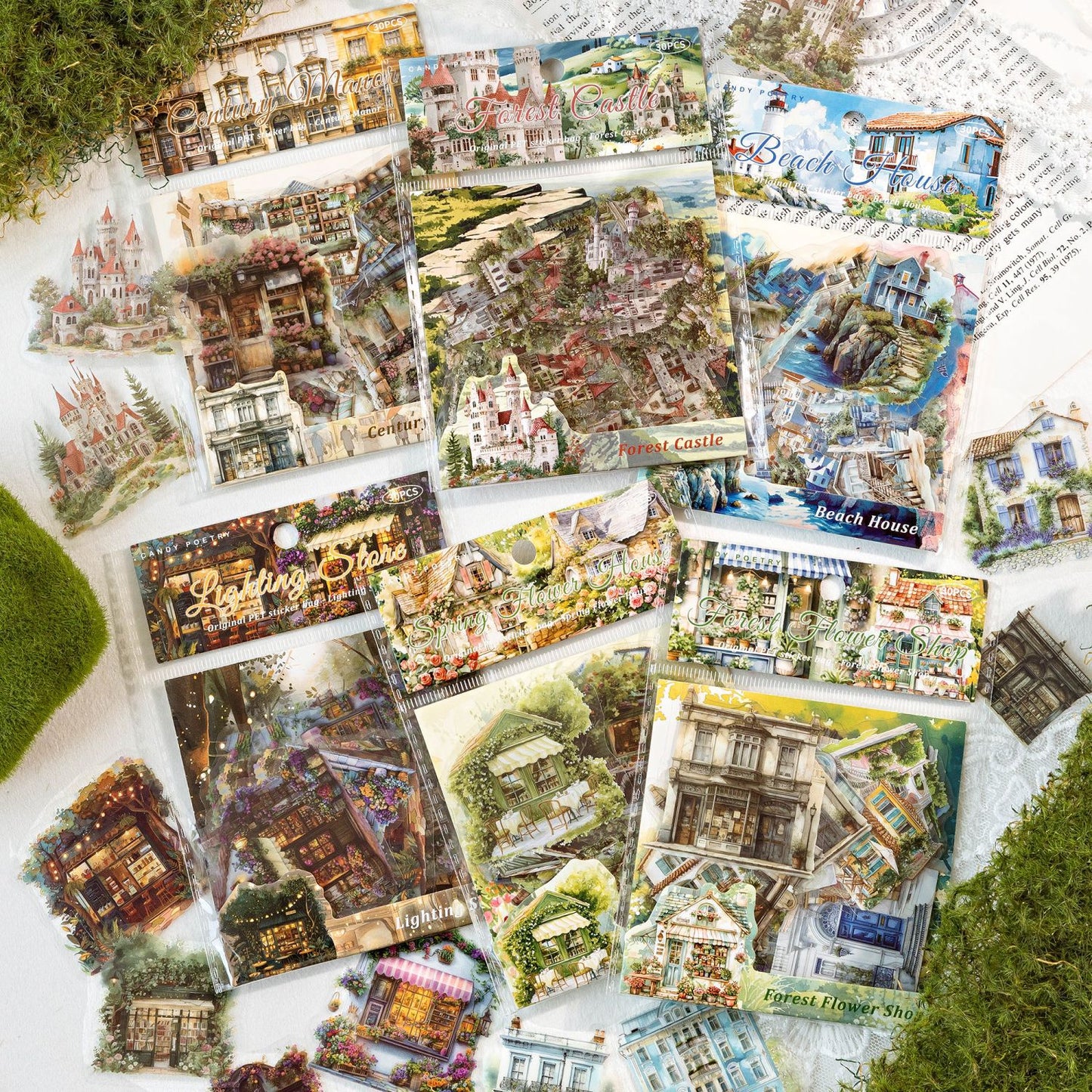 Journal sticker packs (Forest Cabin)