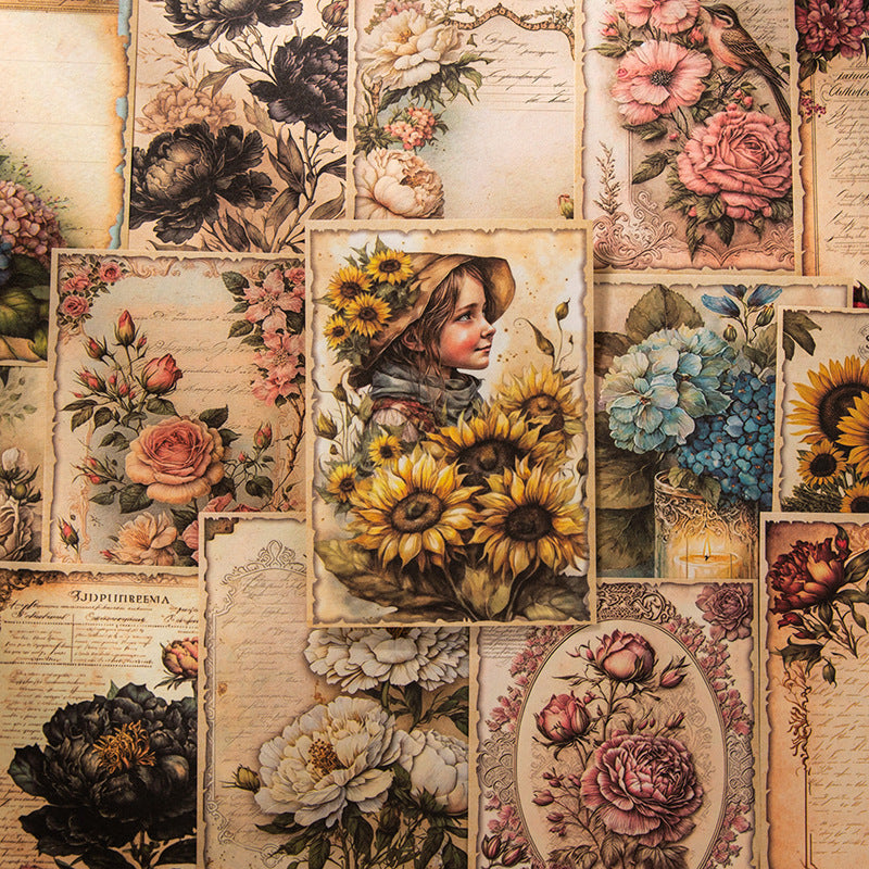 Journal paper packs (Flower) 30 sheets/pack