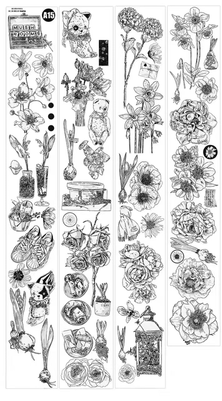 Journal Tape (black and white)  Dingding