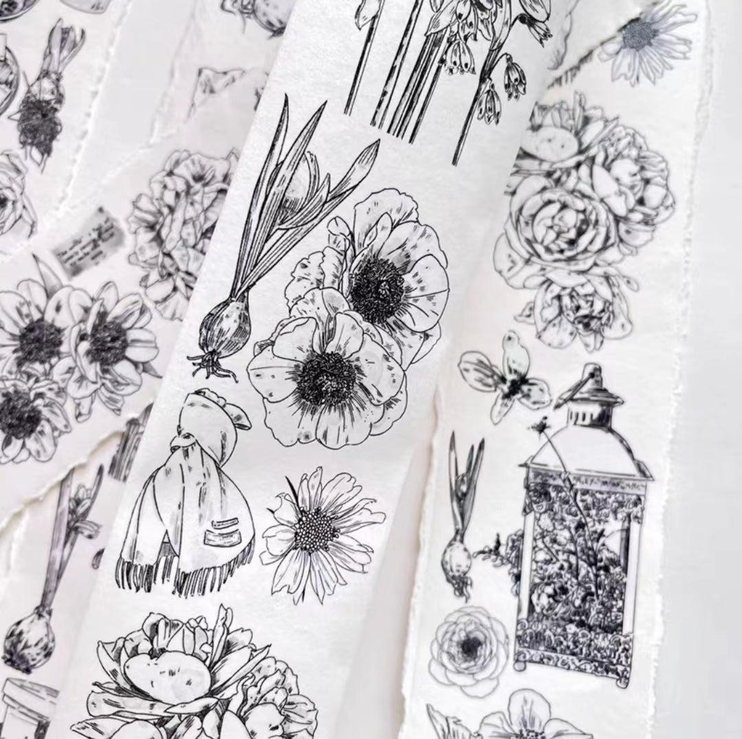 Journal Tape (black and white)  Dingding