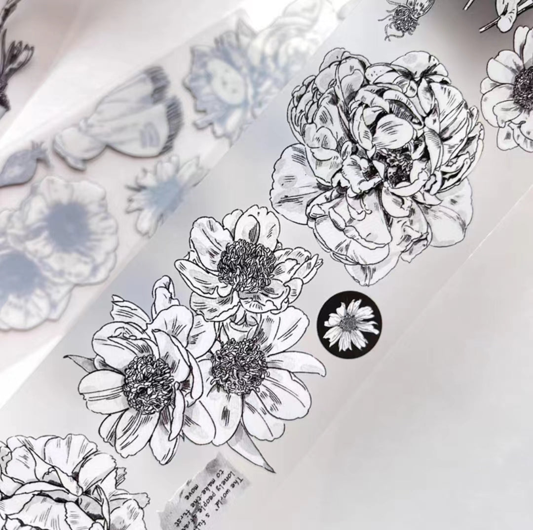 Journal Tape (black and white)  Dingding