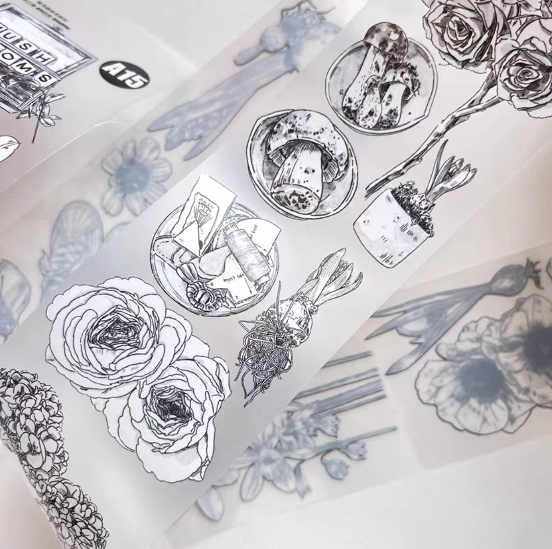 Journal Tape (black and white)  Dingding