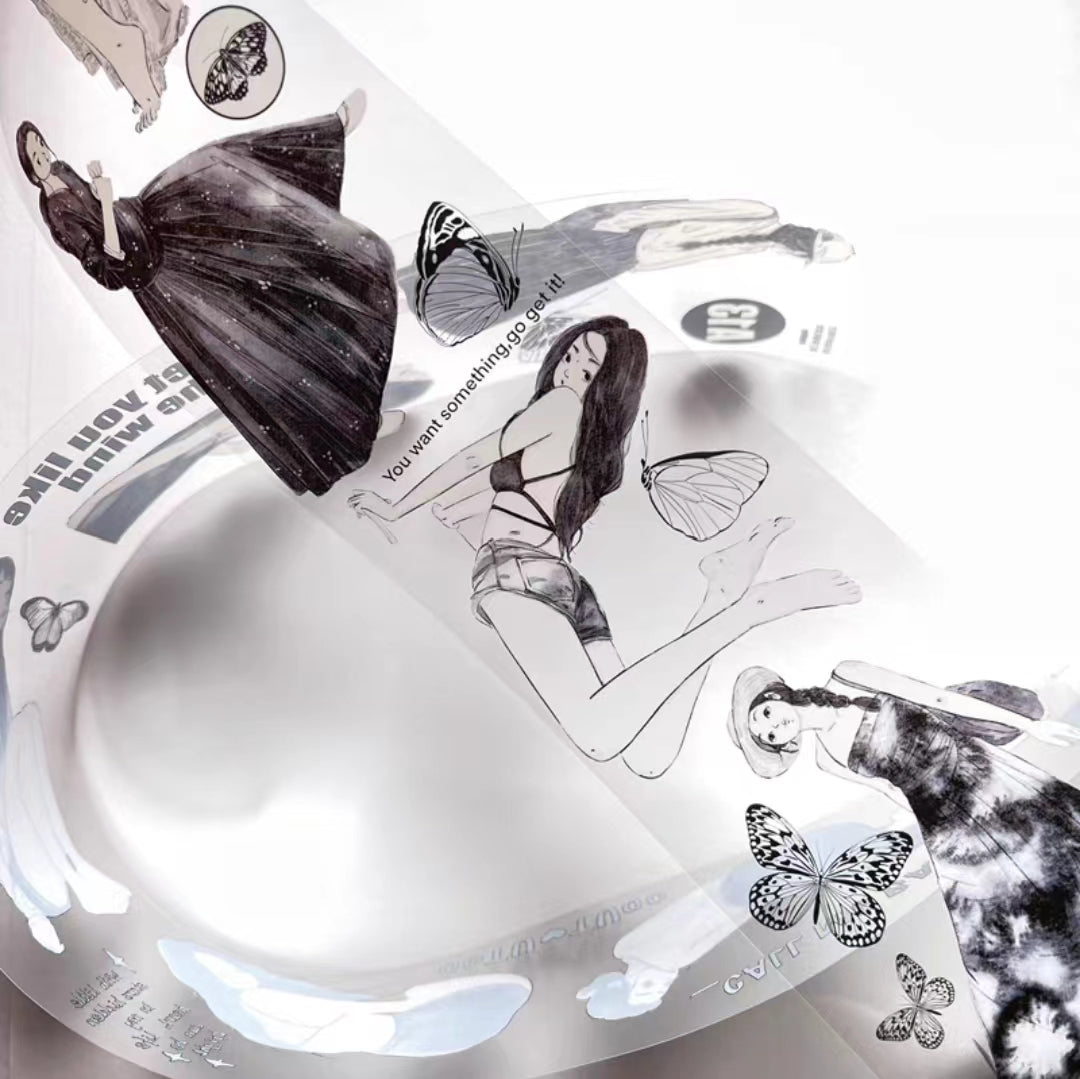 Journal Tape (black and white)  Dingding