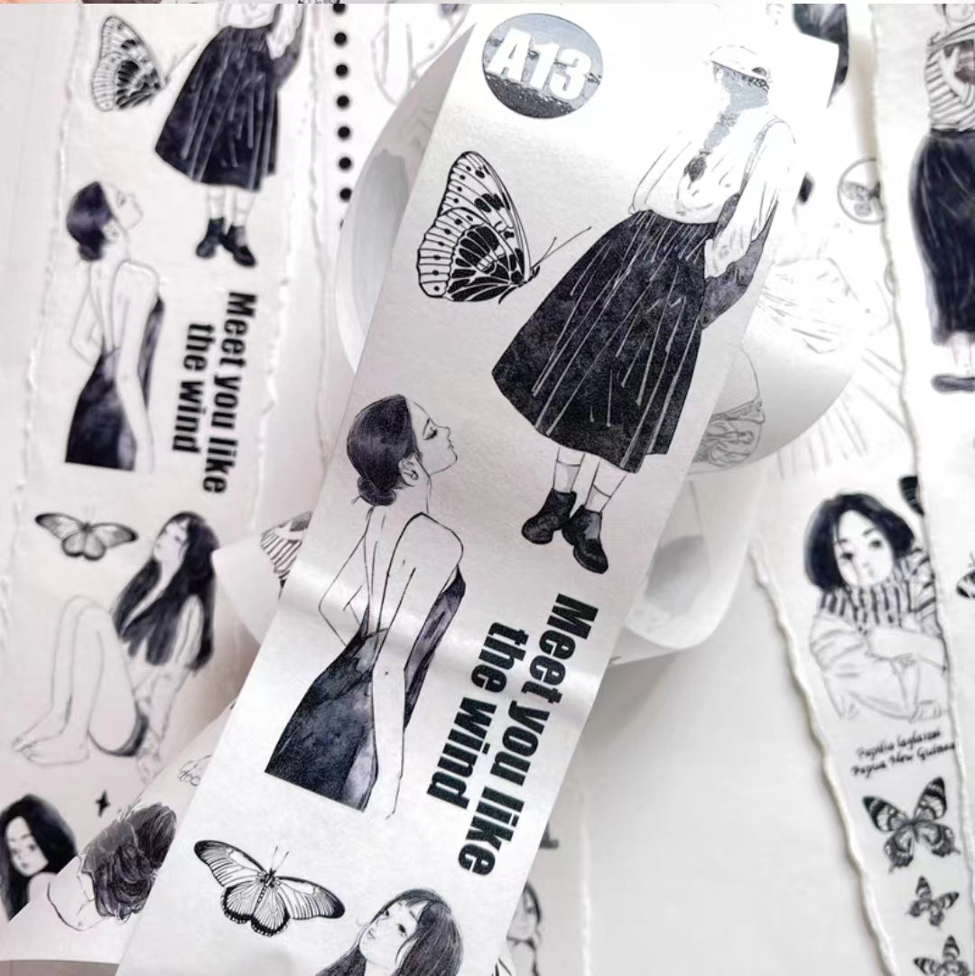 Journal Tape (black and white)  Dingding