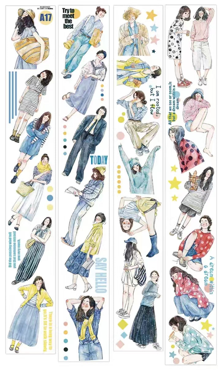 Journal Tape (character）5 meters/roll  (Dingding)